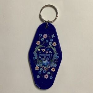Floral Blue Keychain